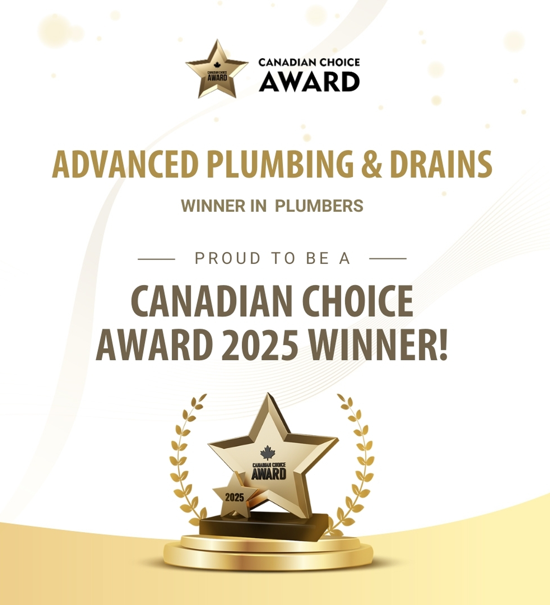Canadian Choice Award - Advanced Plumbing & Drains